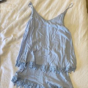 Blue layer romper